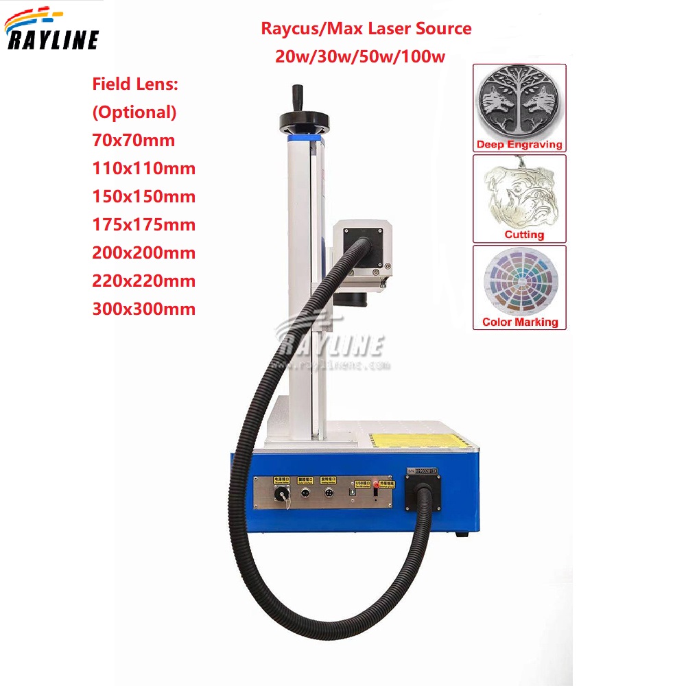 30W 50W 100W Portable 3D Fiber - Fiber Laser Marking Machine 30W review and price