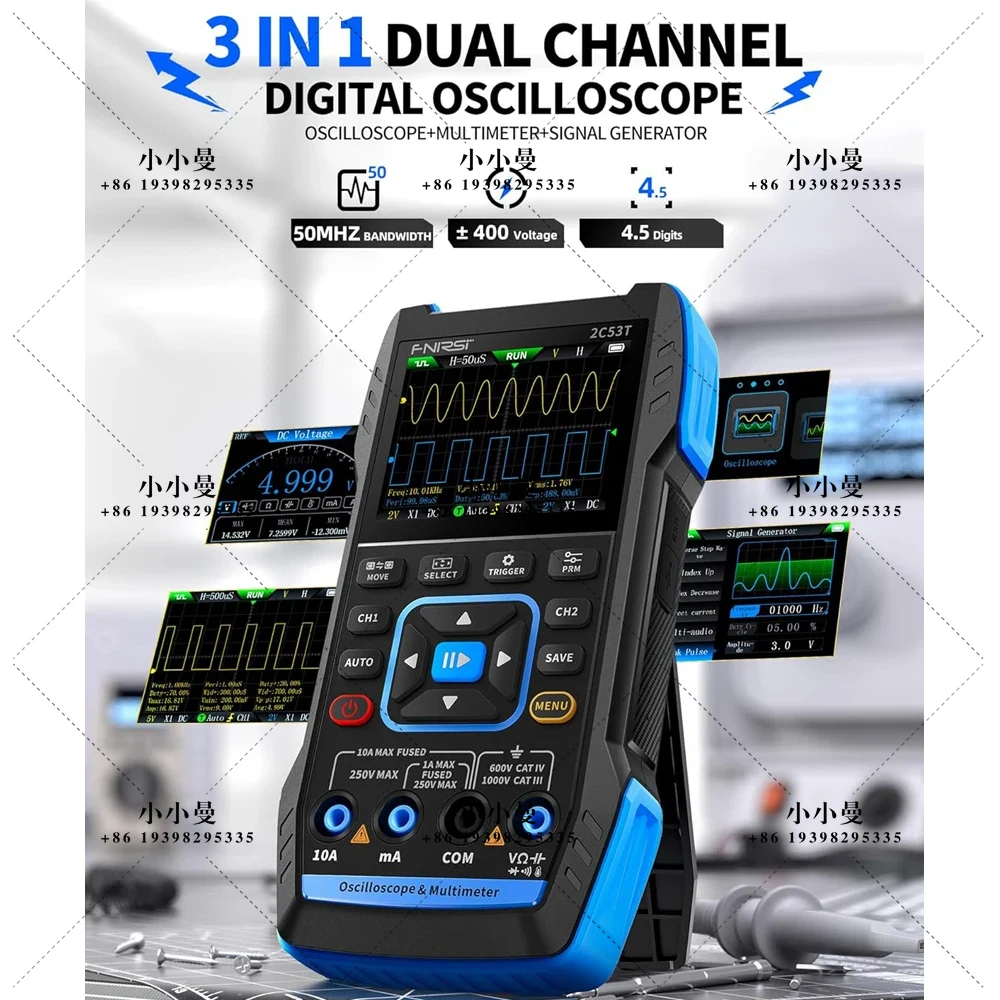 FNIRSI 2C53T Upgraded Handheld - Fnirsi Digital Oscilloscope Handheld review and price